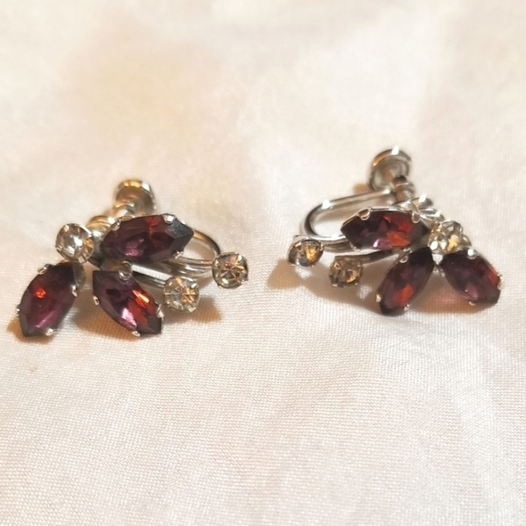 VanDell Sterling Crystal Earrings ~ Rare Vintage - Picture 7 of 7